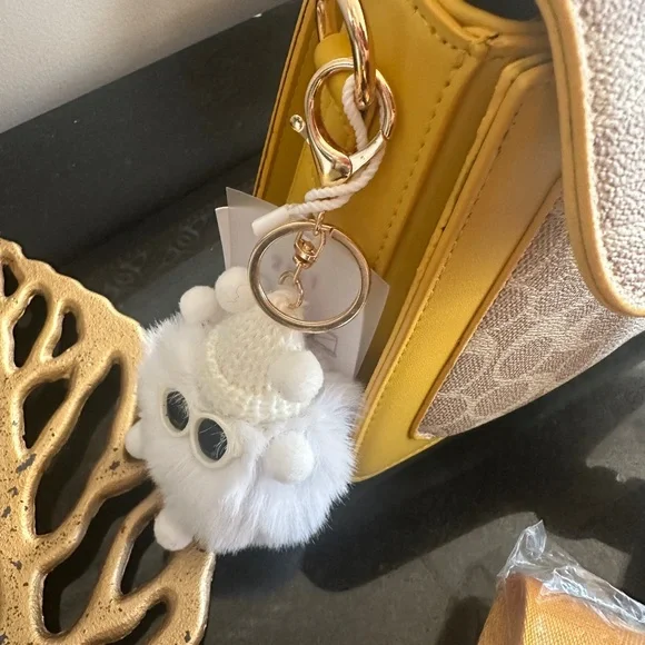 Chic Yellow Canvas Shoulder/Cross Body with Gold Hardware & Bonus Straps BNWT - Picture 16 of 17